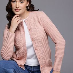 Cayman Women Cable Knit Woollen Cardigan-image-6