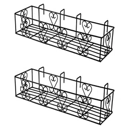 NIYARA 2-Pcs Black Rectangular Planter Stands-7