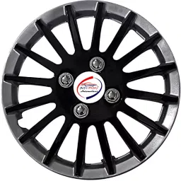Auto Pearl CRv43 R14 35.56 cm (14 Inch) Press Type Wheel Hubcap with Retention Ring Glossy Black Silver Wheel Cover for Maruti New Swift (Set of 4)-image-44