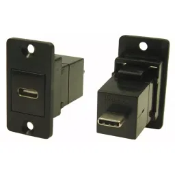 RS PRO Straight Panel Mount USB Connector 2 Port Type F to M, 2188312-image-78