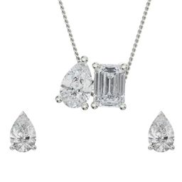 Emori 14KT Diamond Pendant With Earrings-image-60