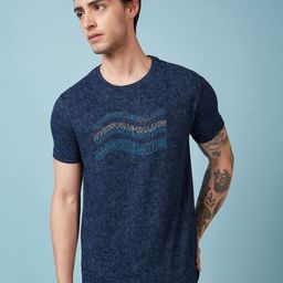 Status Quo Men Typography Printed Round Neck Regular Fit Cotton T-shirt-picture-1