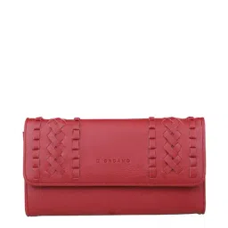 Giordano Red Textured Tri-Fold Wallet for Women-16