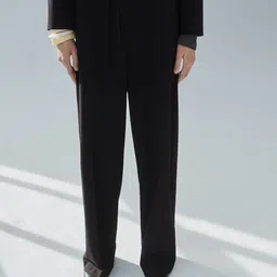 MANGO Women Bow Detail Straight Fit Trousers-image-89
