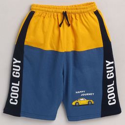 Nottie Planet Happy Journey Cool Guy Printed Shorts - Yellow & Blue-image-17
