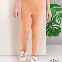 Arias Cotton Modal Looper Knit Jegging - Beige-image-1