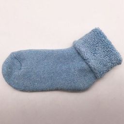 Flaunt Chic Solid Woolen Lining Socks - Blue-image-95