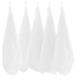 AHC Bamboo Cotton Soft Hand Face Towel Washcloth for baby Pack of 5 - White-image-32