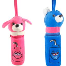 SS Impex Puppy & Teddy Theme Feeding Bottle Covers Pack Of 2 - Pink Blue-19