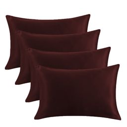 Angel Mommy Superb Bouncing & Jumping Microfiber Pillow Set Of 4 Small - Maroon-13