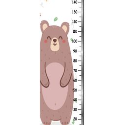 WENS Cute Bear Height Chart Wall Decal Growth Chart- White-image-12