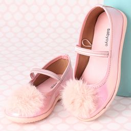 Babyoye Pom Pom Detailing Slip On Bellies - Pink-image-55