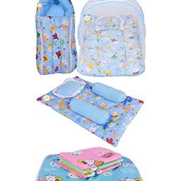 Kwitchy Baby Bedding Combo Set New Born Complete Sleeping Essentials - Blue-17