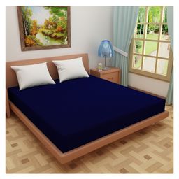DREAM CARE Cotton Feel Terry   Ultra Soft Waterproof Mattress Protector- Blue-image-99