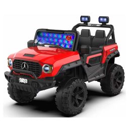 JN Creations 12V Rechargeable Battery Operated Ride On U-700 Jeep for Kids with Remote Control (RED  Painted)-17