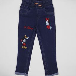YK Girls Jogger High-Rise Light Fade Embroidered Jeans-image-86