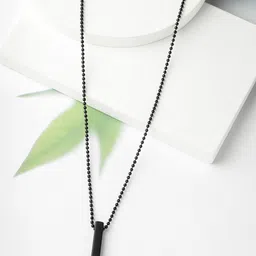Roadster Rhodium-Plated Square Pendants with Chains image 3