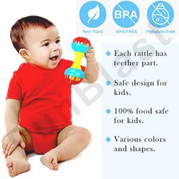 FunBlast Rattles and Teether Set of 3 - Multicolor image 2