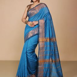 BENGAL HANDLOOM Woven Design Zari Taant Saree-image-56