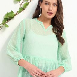 CORSICA Women Dobby Sheer Empire Top-picture-35