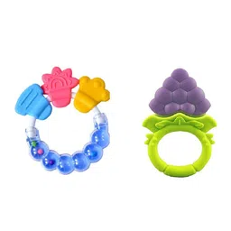 Joy Buzz Kids Pack Of 2 Baby Rattle & Fruit Teether-3
