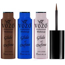 VOZO Set Of 3 Glide & Define Infusion Essential Liquid Eyeliner-5 ml Each-Shade- 06-08-11-51