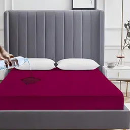 hargunz Maroon Terry Water Resistant Mattress Protector-picture-22