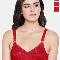 Bodycare Pack of 3 Cotton Non Padded Non wired Regular Bra-image-74