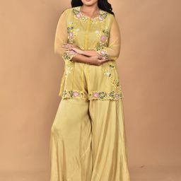 Morchari Embroidered Tunic With Palazzos Co-Ords-image-66