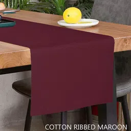 HOME COLORS.IN Marron Rectangular Table Runner image 3