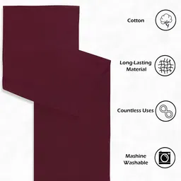HOME COLORS.IN Maroon Rectangular Table Runner image 4