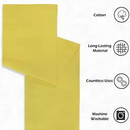 HOME COLORS.IN Yellow Rectangular Table Runner image 4