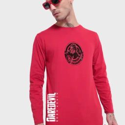 Bewakoof Marvel Merchandise Red Cotton Regular Fit Graphic T-Shirt-23