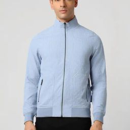 Van Heusen Blue Regular Fit Quilted Jacket-image-85