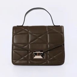 Code by Lifestyle Green Quilted Handbag-image-61