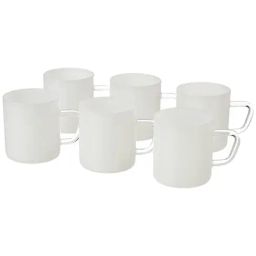 Borosil White Glass Tea Cup - Set of 6 (190 ml)-12