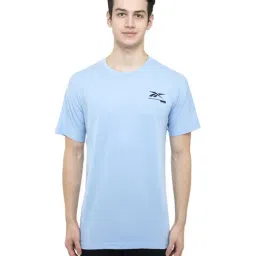 Reebok Light Blue Regular Fit T-Shirt-image-100