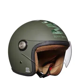 Royal Enfield Chopper MLG Open Face Helmet Battle Green - L-image-14