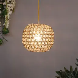 Homesake Gold Crystal Melon Cylinder Pendant Ceiling Lamp - Set of 1-image-37