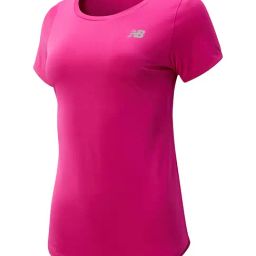 New Balance Dark Pink Round Neck T-Shirt-picture-11