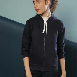 Campus Sutra Navy Blue Regular Fit Hoodie-image-57
