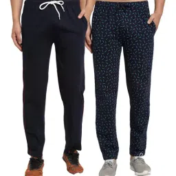 Vimal Jonney Navy Regular Fit Printed Trackpants - Pack of 2-picture-20