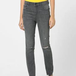 Vero Moda Grey Skinny Fit Distressed Jeans-image-19
