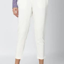 Van Heusen White Tapered Fit Trousers-image-47