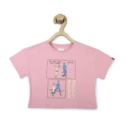 Allen Solly Junior Pink Cotton Graphic Top-image-36