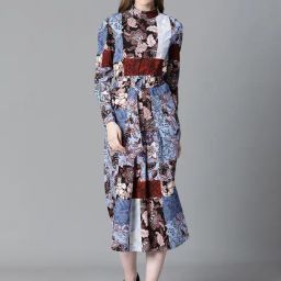 Oxolloxo Multicolor Floral Print Midi Dress-image-34
