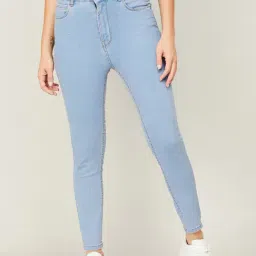 Fame Forever by Lifestyle Sky Blue Cotton Low Rise Jeans-picture-24