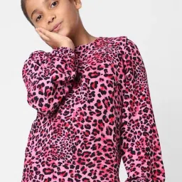 KIDS ONLY Kids Fuchsia Pink Printed Full Sleeves Top-image-40