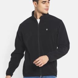 Octave Black High Neck Regular Fit Sweatshirt-image-25