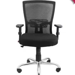 Adiko Systems Black Glare Medium Back Office Chair-picture-41